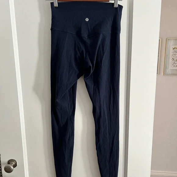 lululemon navy ribbed align leggings - Picture 2 of 5